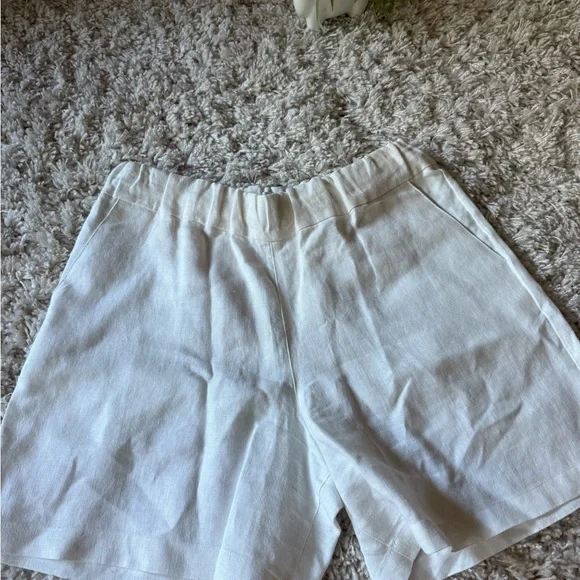 SPRWMN White Linen Shorts - Picture 4 of 5